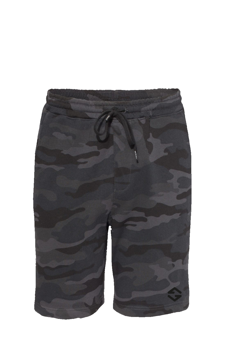 Men's Jersey Black Camo Shorts