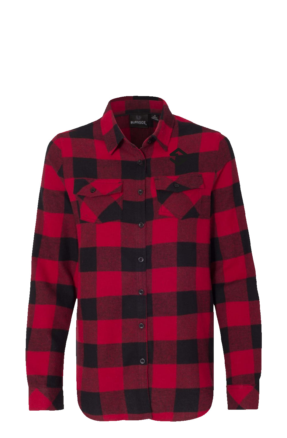 Womens Long Sleeve Red Flannel button up long sleeve shirt