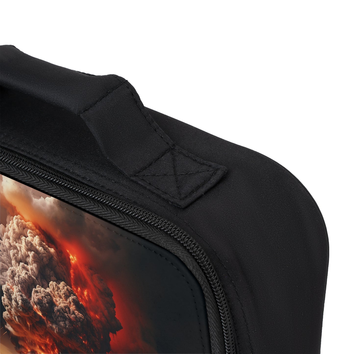 volcano lunch box zipper detail