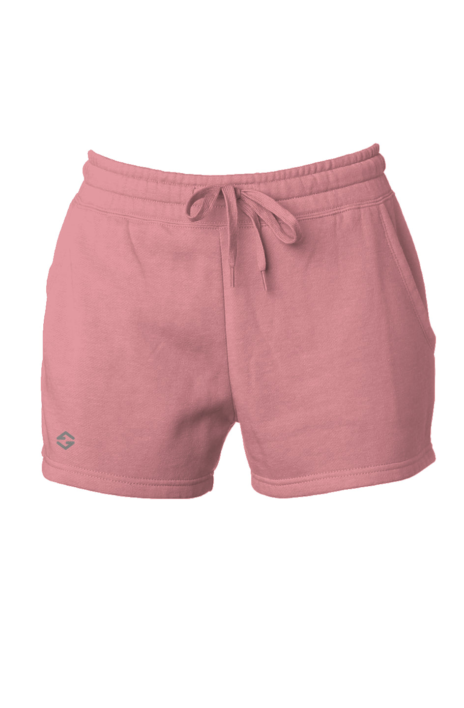Wave Wash shorts in rose with soft fleece fabric and relaxed fit