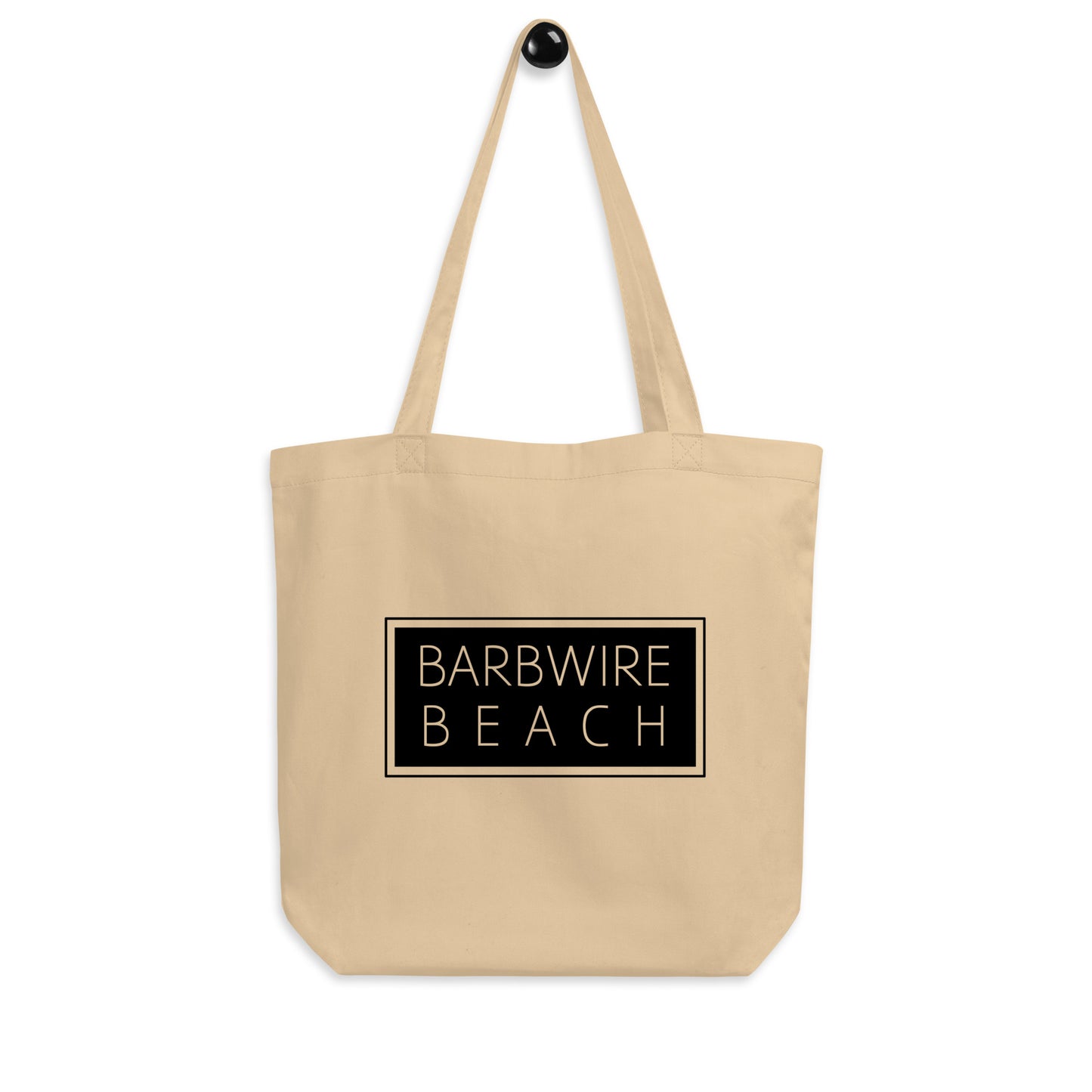 Barbwire Beach Block natural eco tote bag - natural