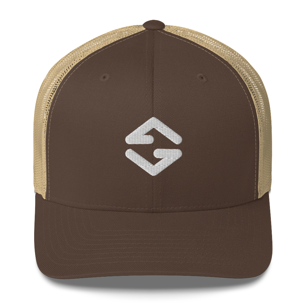Barbwire Beach Signature trucker hat - brown