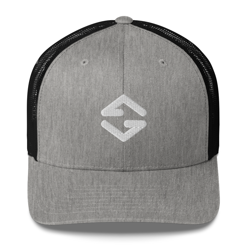 Hat – Signature Classic Trucker Style heather gray - black