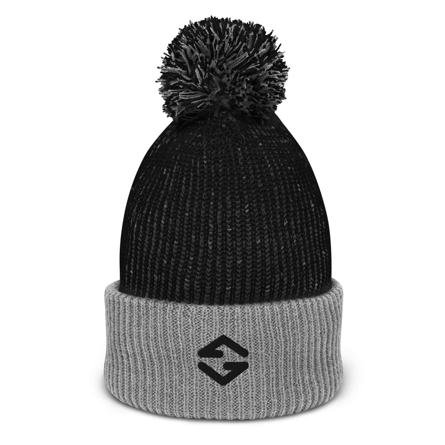 gray signature barbwire beach pom pom beanie