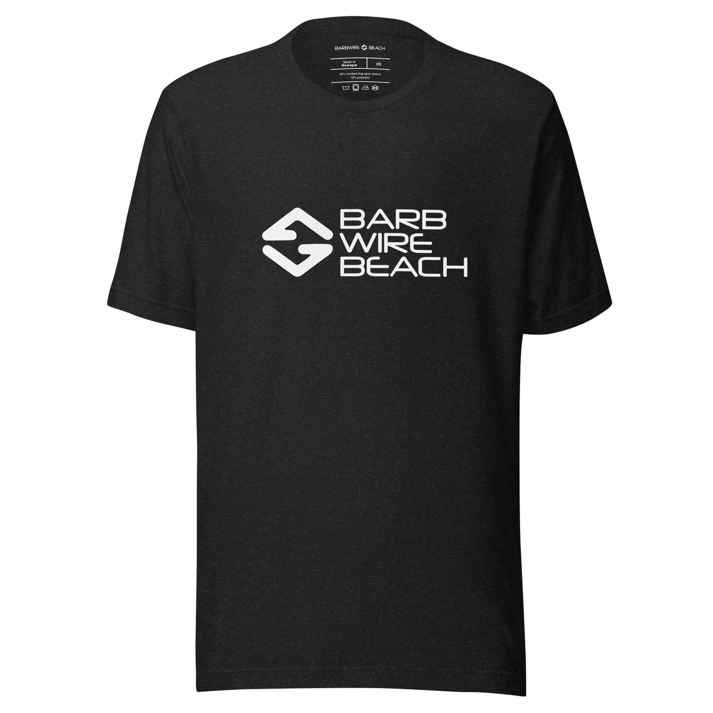 Barbwire Beach Signature graphic tee in soft cotton with classic fit and short sleeves - gray