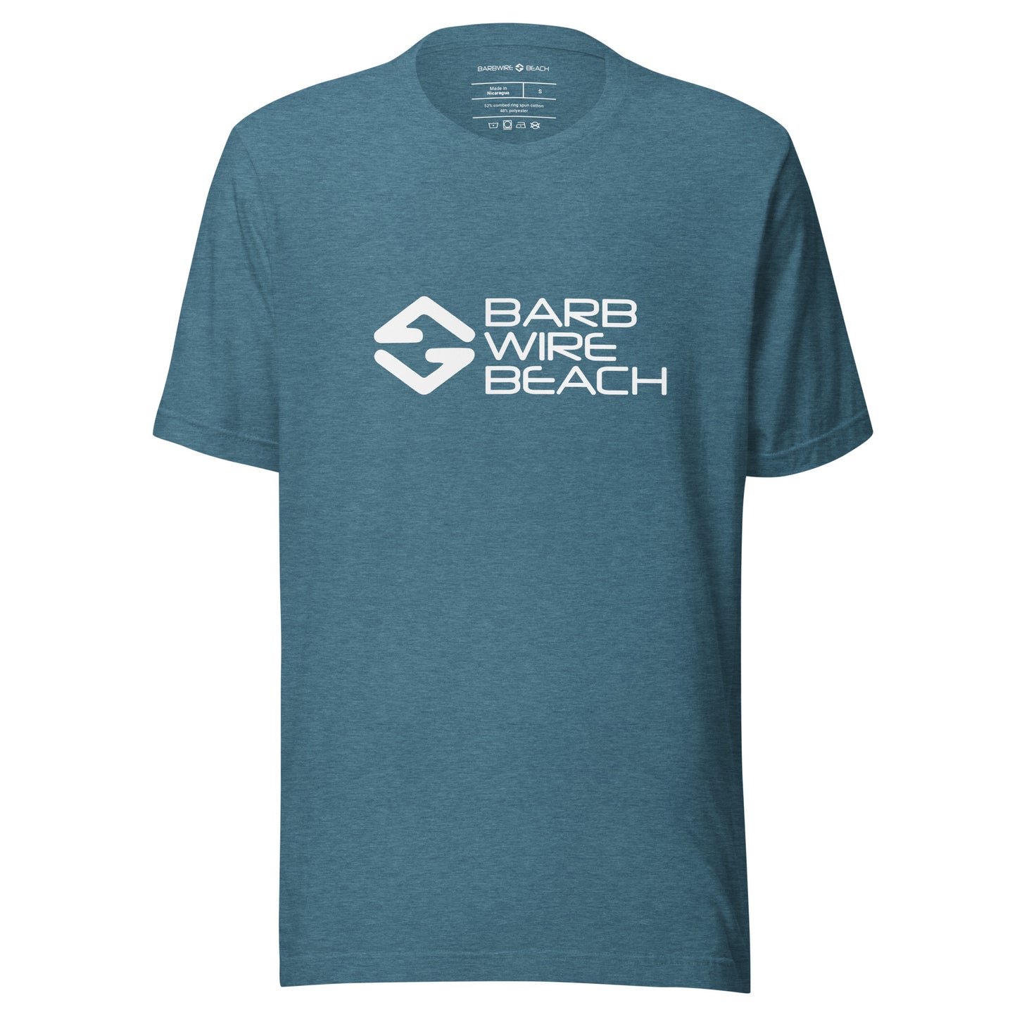 Barbwire Beach Signature graphic tee in soft cotton with classic fit and short sleeves - dark teal