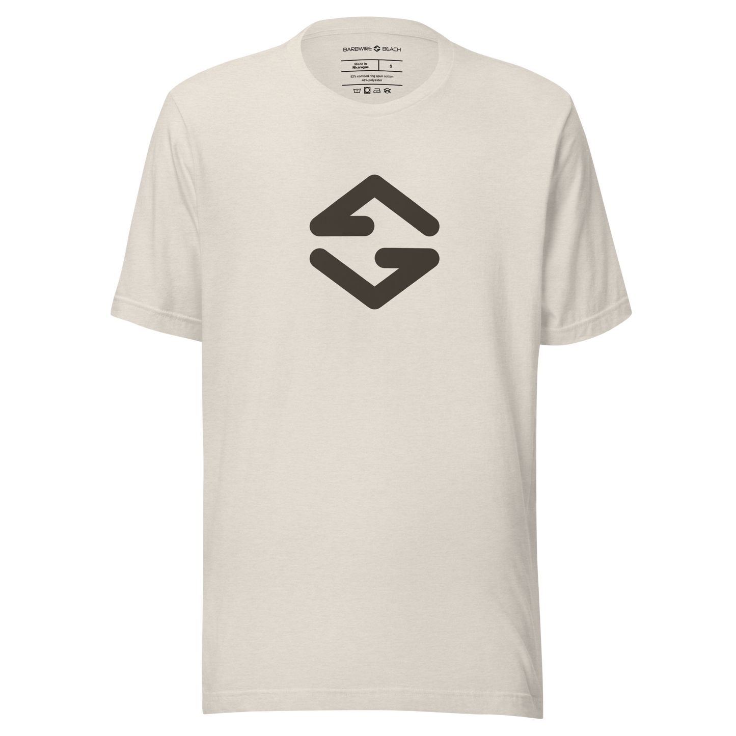 Barbwire Beach Signature Graphic tee in soft cotton with classic fit and short sleeves - Ecru