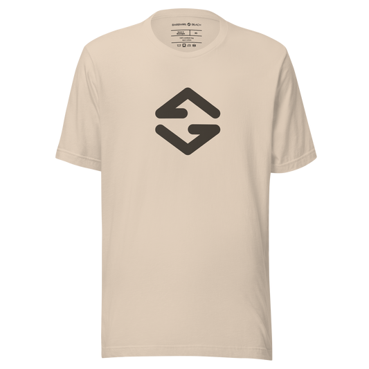 Barbwire Beach Signature Graphic tee in soft cotton with classic fit and short sleeves - Sand