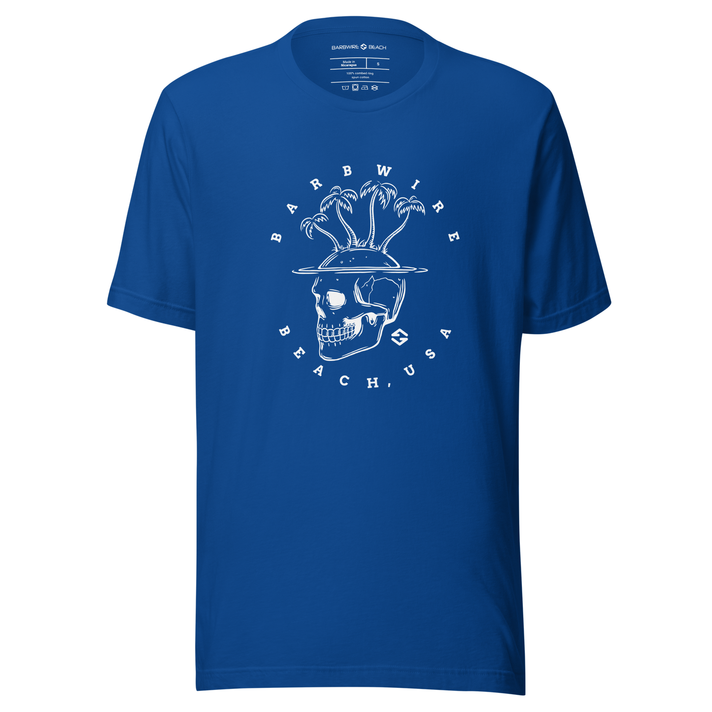 Skull Island Graphic tee in soft cotton with classic fit and short sleeves - blue