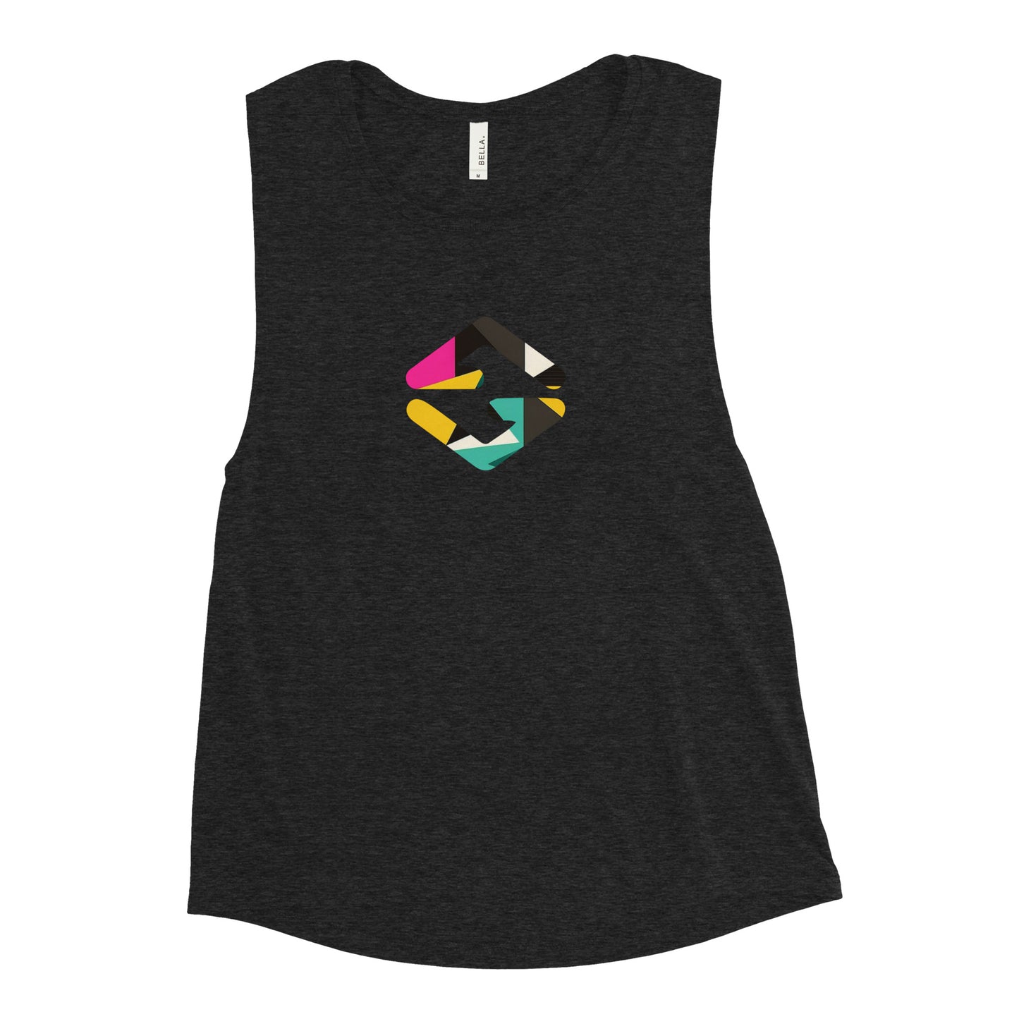 Women's Tank Top - Abstract Signature Tank Barbwire Beach Abstract Signature racerback tank - black