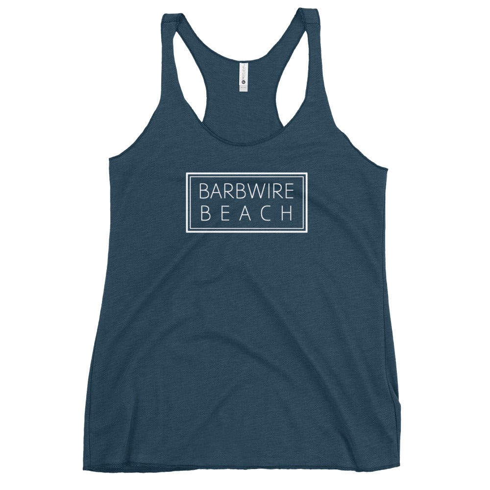 Barbwire Beach Signature racerback tank - teal