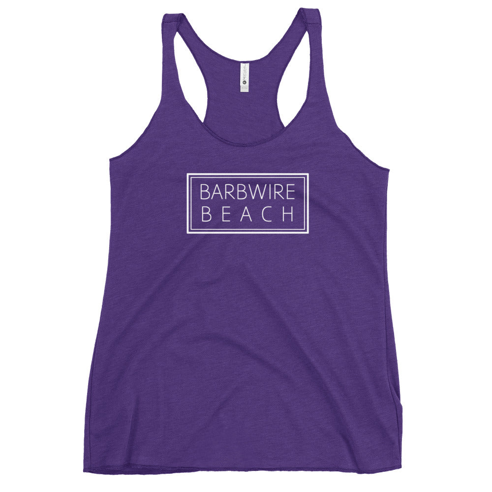 Barbwire Beach Signature racerback tank - purple
