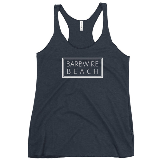 Barbwire Beach Signature racerback tank - gray