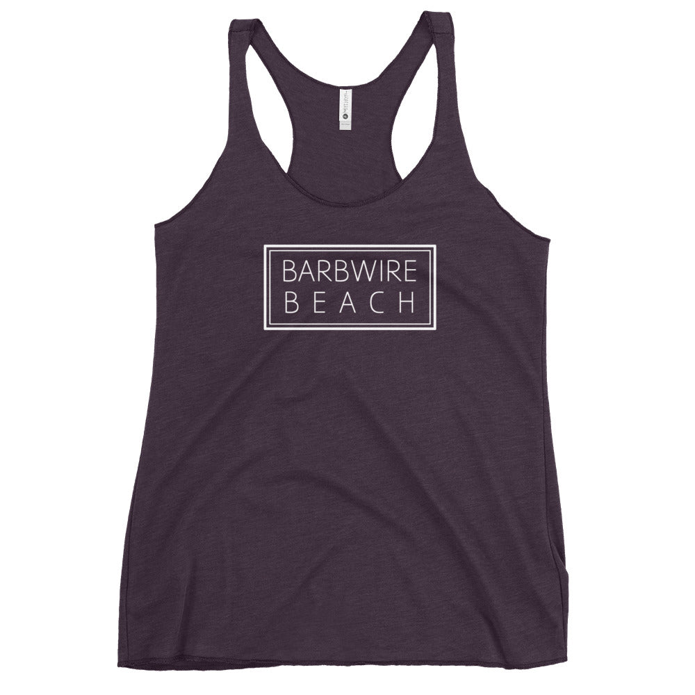 Barbwire Beach Signature racerback tank - maroon