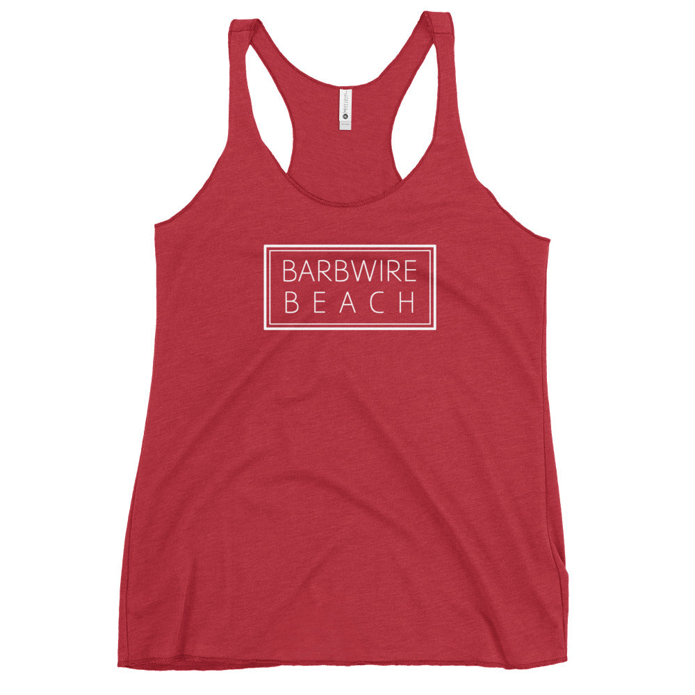 Barbwire Beach Signature racerback tank - red