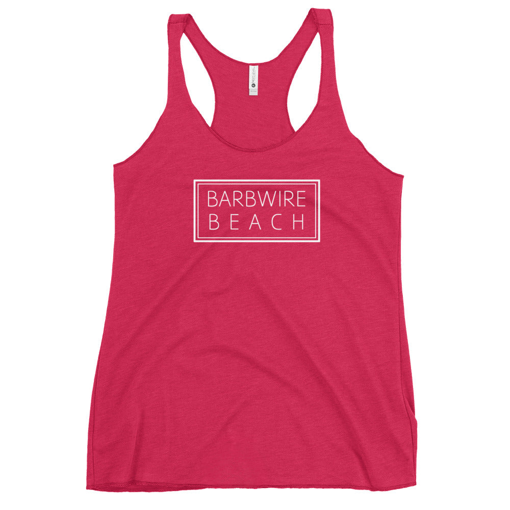 Barbwire Beach Signature racerback tank - pink
