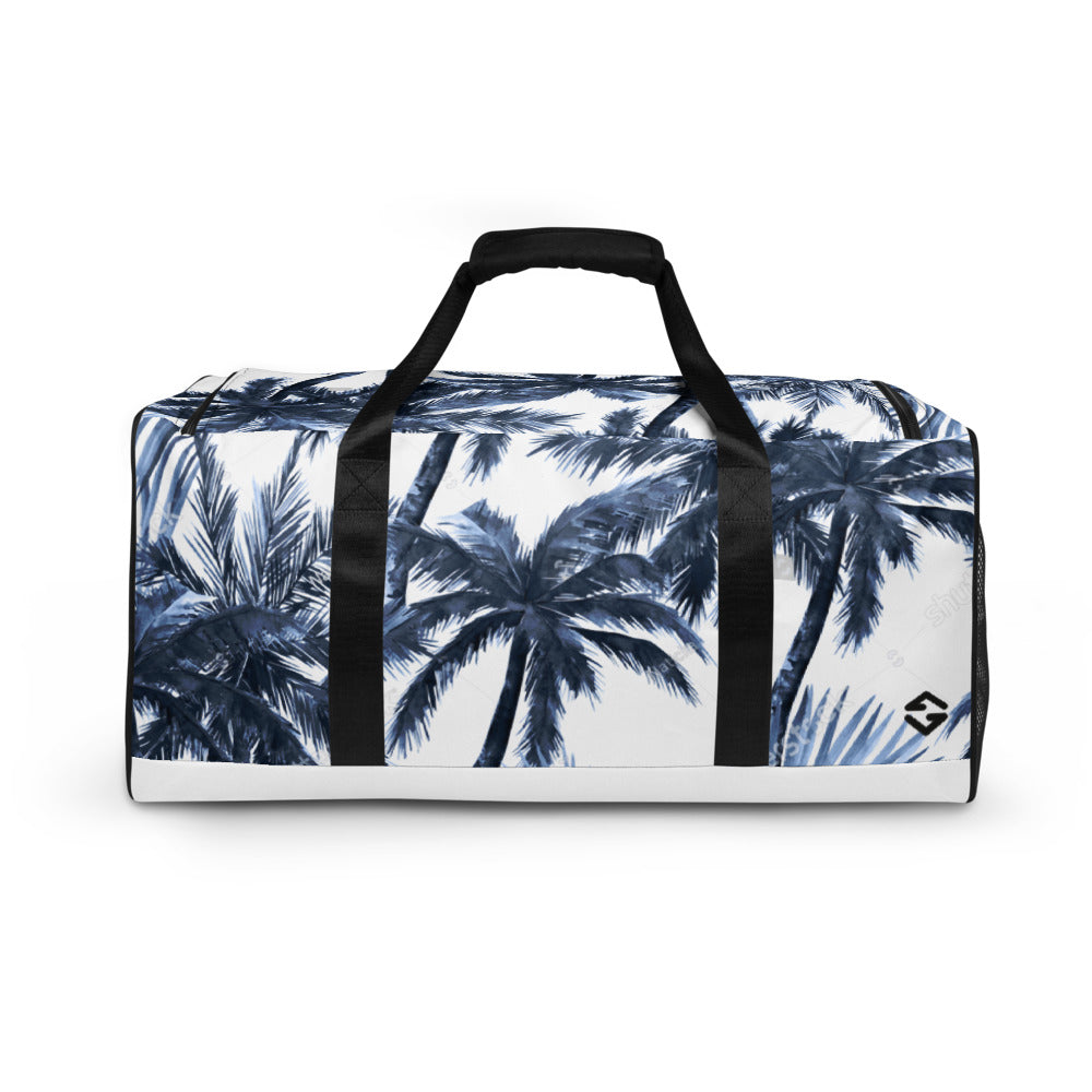 Palm Tree Print Duffle Bag Front