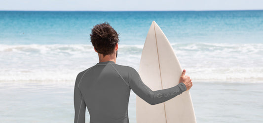 Mens Rash Guard - long sleeve gray back