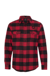 Men’s Flannel Shirt – Classic Buffalo Plaid | Barbwire Beach Men's Long Sleeve Flannel Red And Black button up long sleeve shirt
