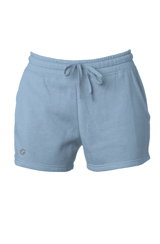 Wave Wash shorts in blue with soft fleece fabric and relaxed fit