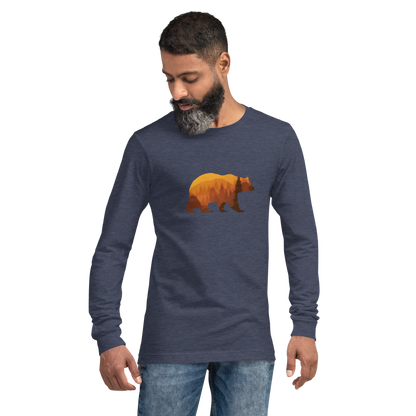 Long Sleeve T-Shirt – Bear Country Fall unisex Bear Country Fall long sleeve shirt in cotton with relaxed fit and ribbed cuffs blue male