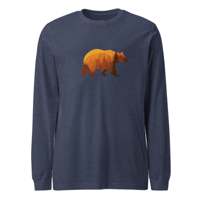 Long Sleeve T-Shirt – Bear Country Fall unisex Bear Country Fall long sleeve shirt in cotton with relaxed fit and ribbed cuffs blue