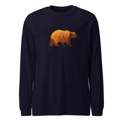 Long Sleeve T-Shirt – Bear Country Fall unisex Bear Country Fall long sleeve shirt in cotton with relaxed fit and ribbed cuffs navy