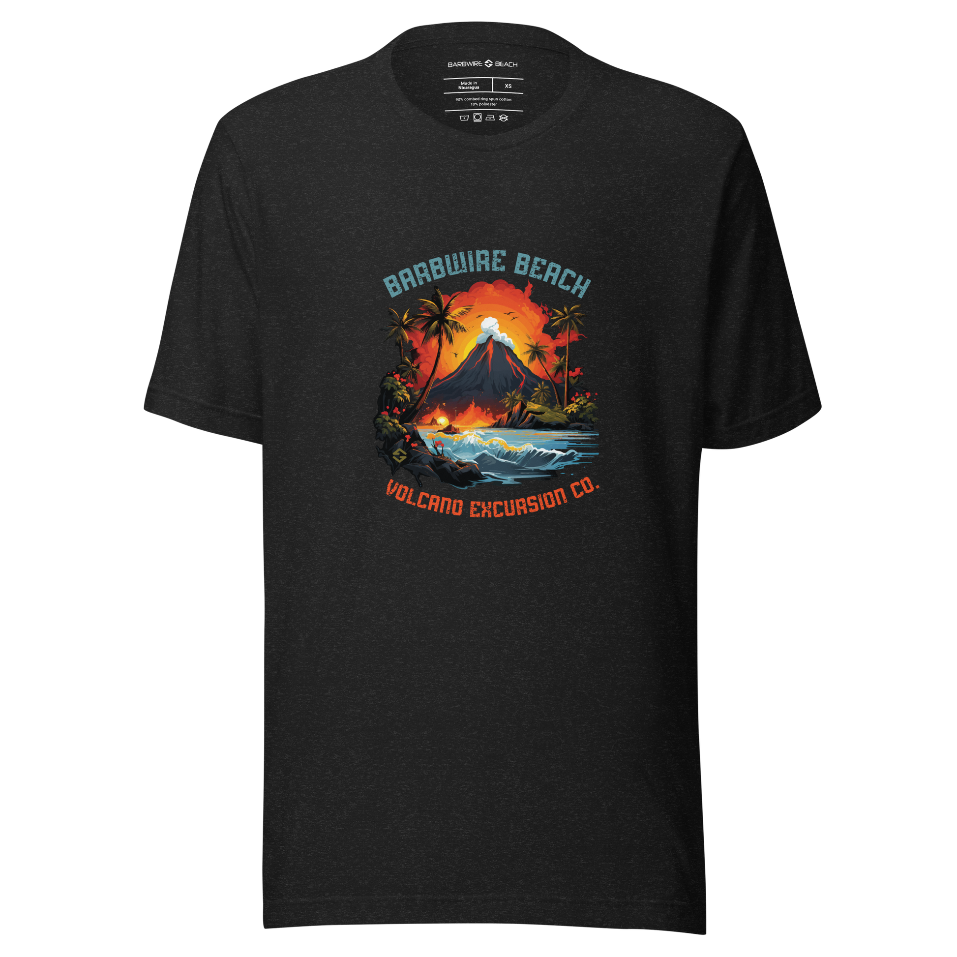 Volcano Excursion Co Graphic tee in soft cotton with classic fit and short sleeves -black