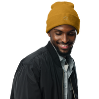 waffle knit beanie yellow